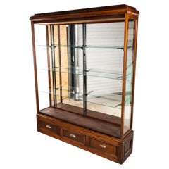 Grande vitrine victorienne originale en miroir du 19ème siècle
