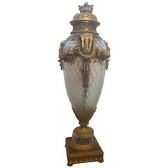 19th Century Large Ormolu and Glass Vase