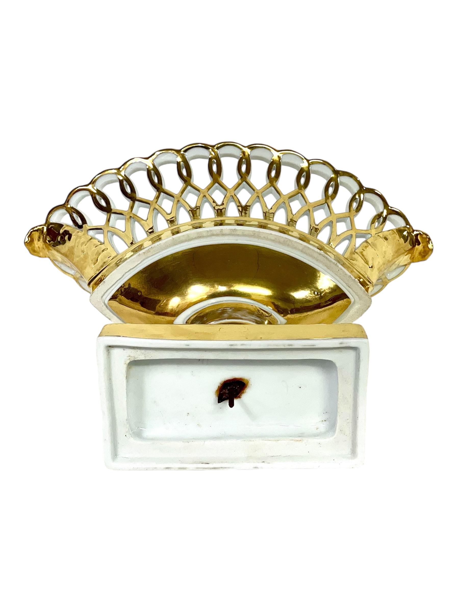 Gran cesta compota de Porcelaine de Paris del siglo XIX en Bueno estado para la venta en LA CIOTAT, FR