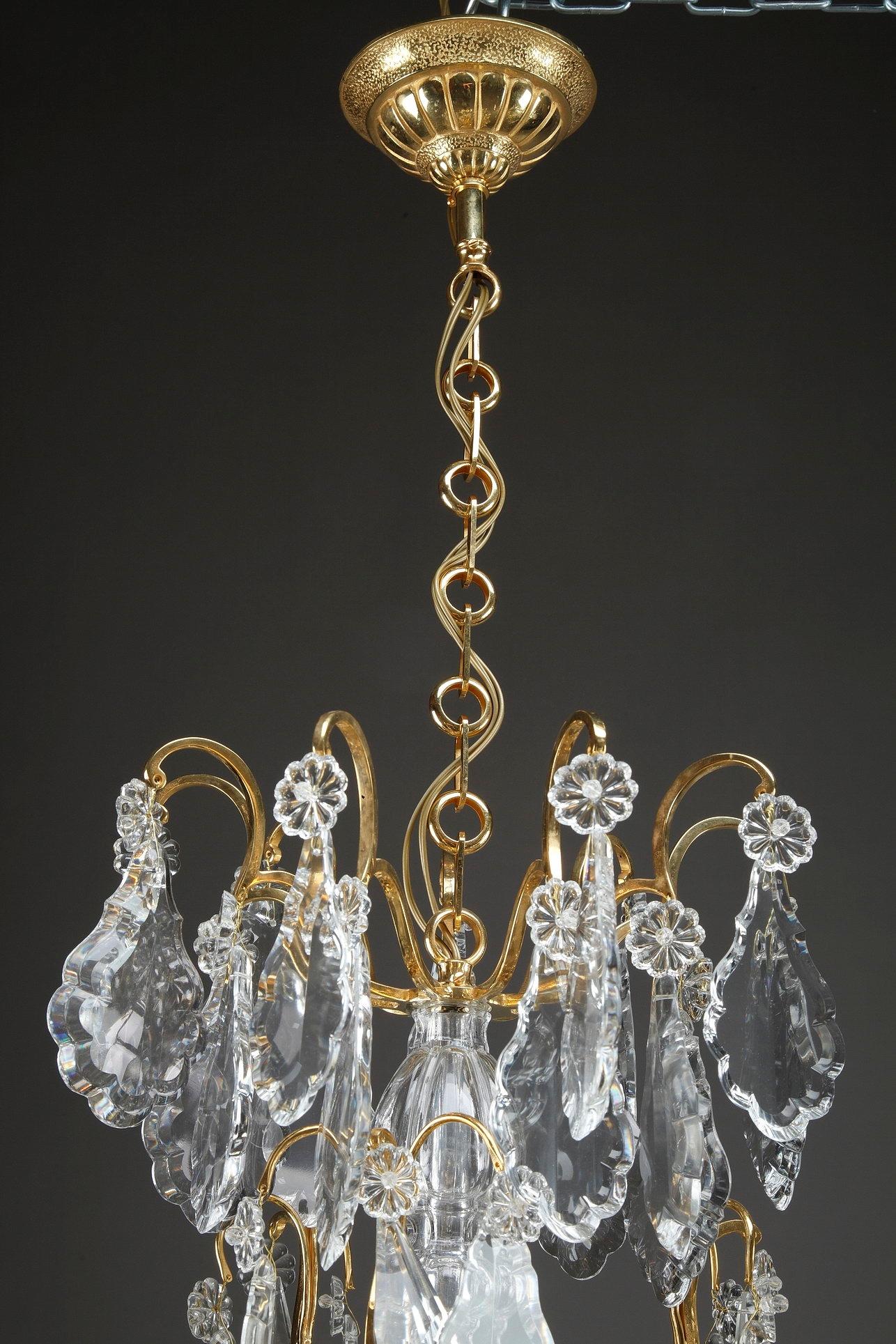 19th Century Large Pair of 9-Light Crystal Chandeliers 9