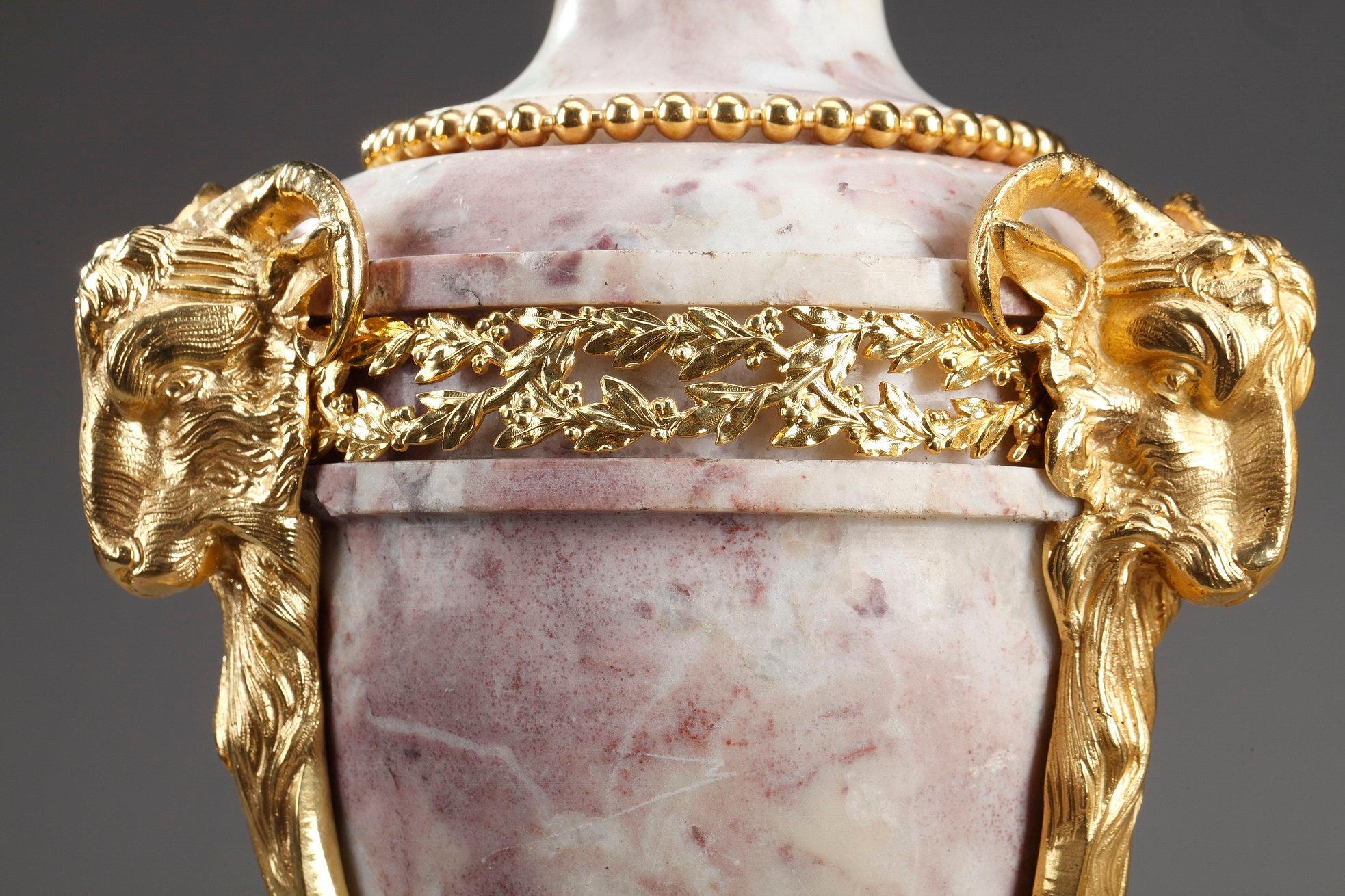 19th Century Large Pair of Covered Urns in Louis XVI Style 5