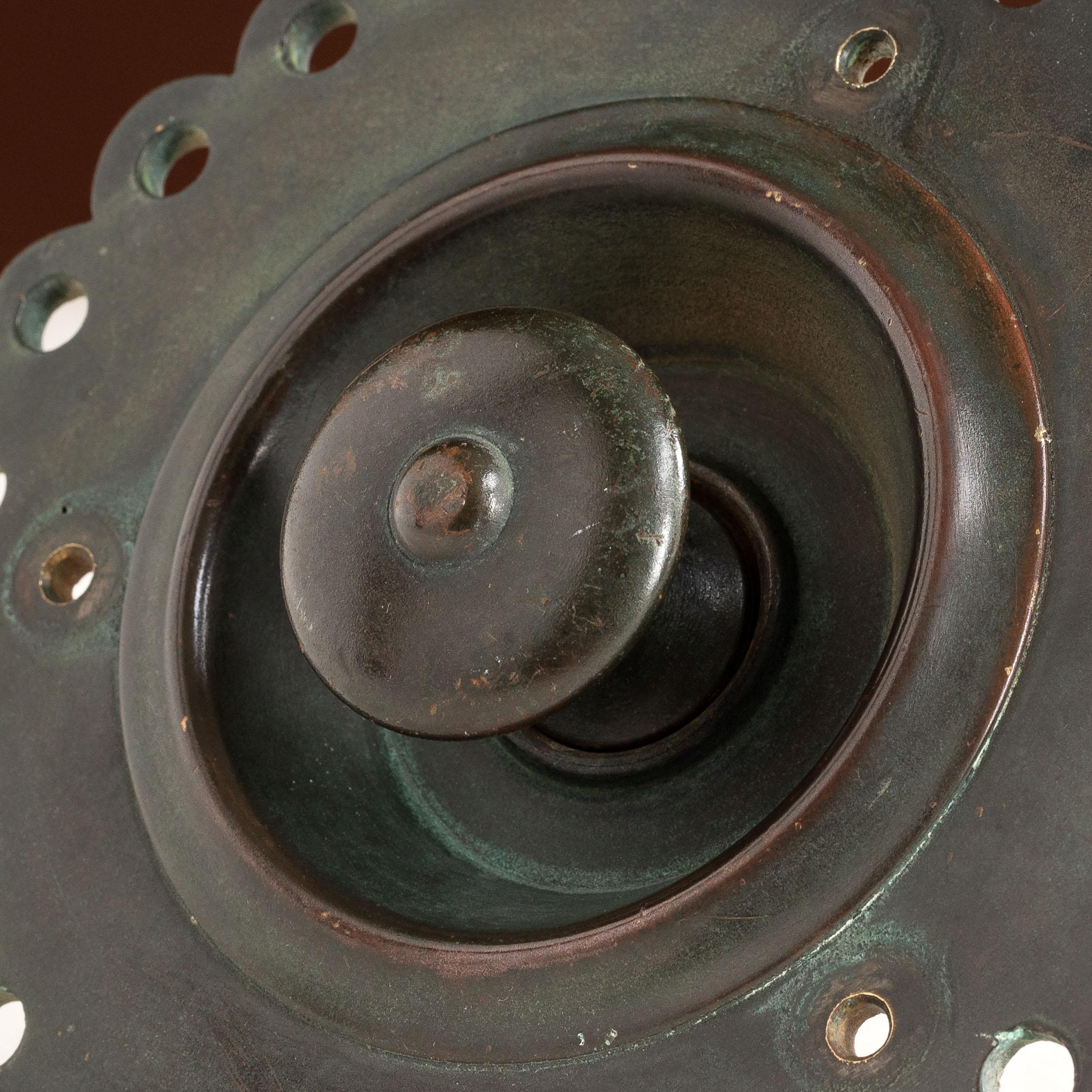 19th Century Large Patinated Bronze Bell Pull In Good Condition For Sale In London, GB