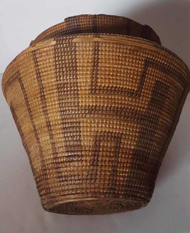 Natural Fiber 19th Century, Large Pima-Papago Native American Basket