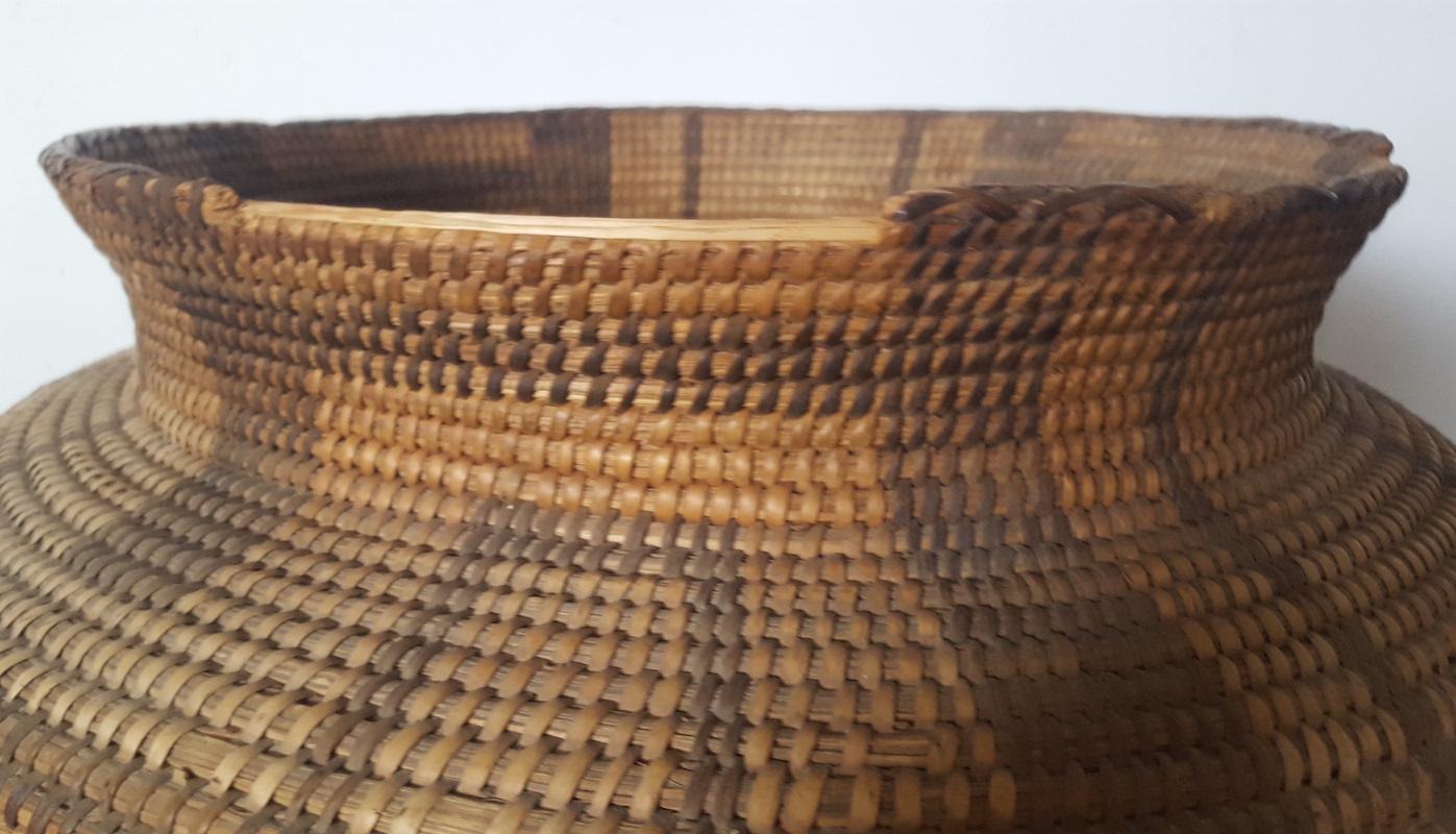 19th Century, Large Pima-Papago Native American Basket 1