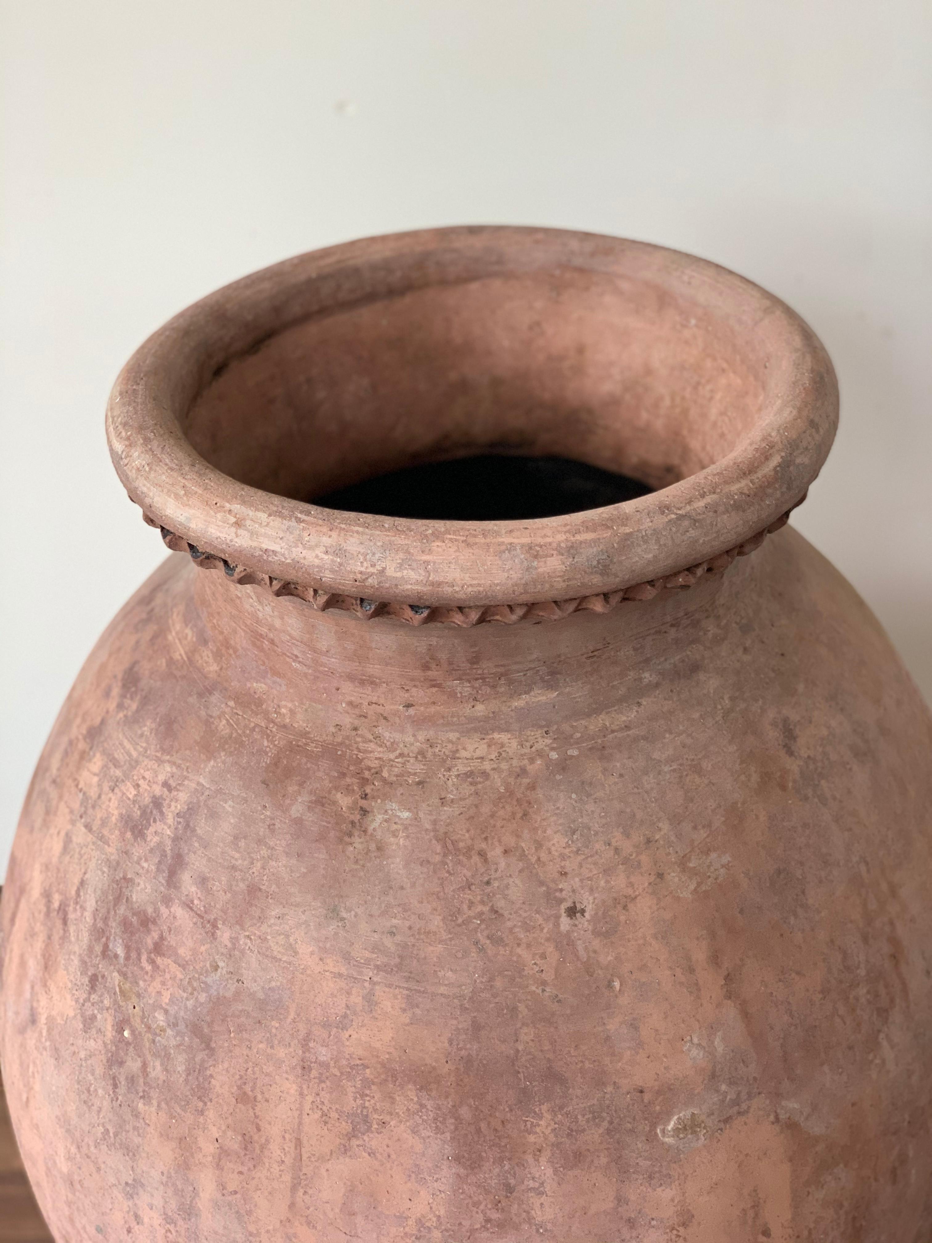 pink terracotta vase