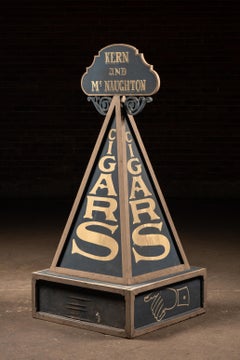 19th Century Large Pyramidal "Kern and McNaughton" Cigar Signage