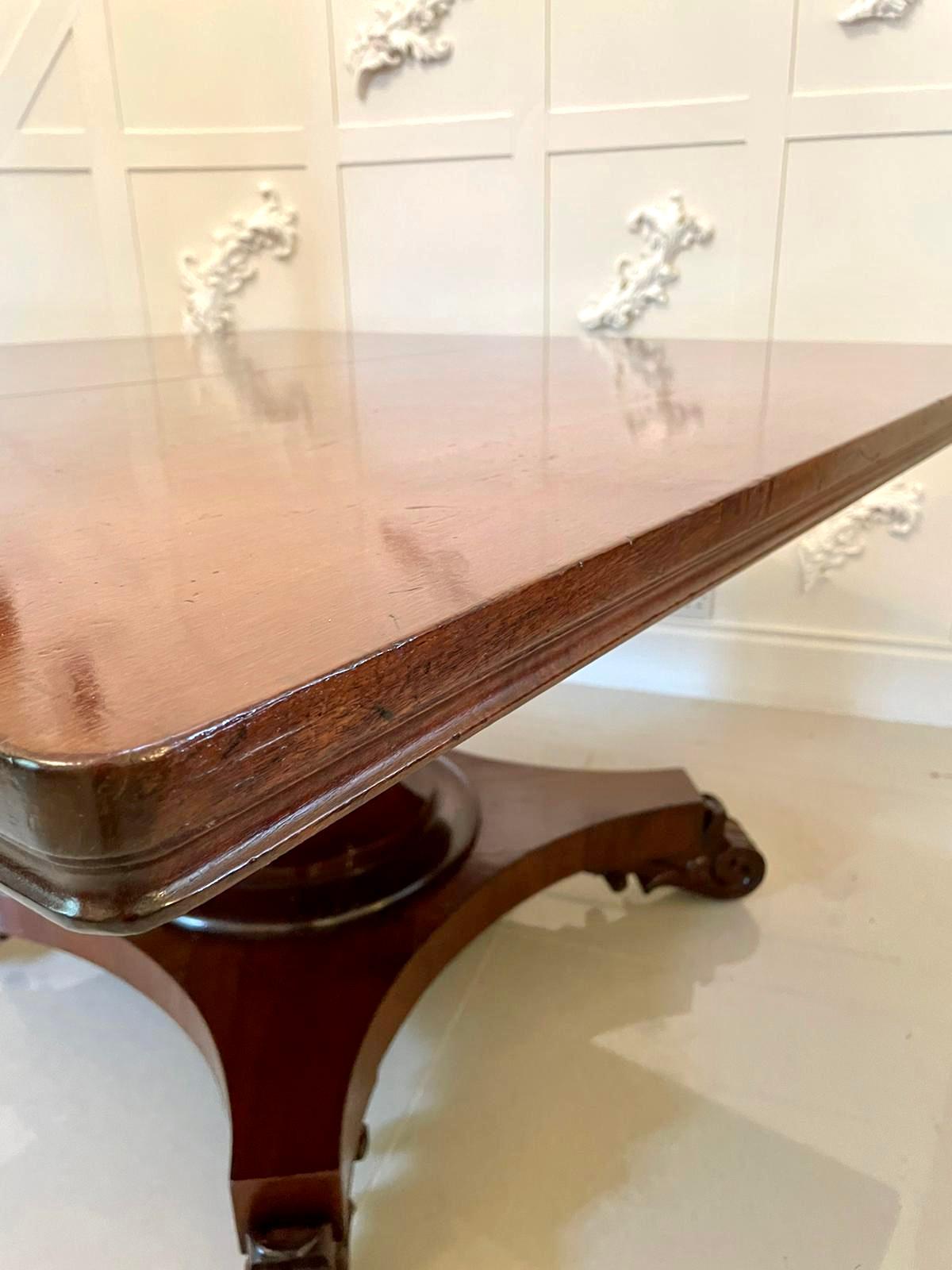 Hand-Carved 19th Century Large Quality Antique William IV Centre/Tilt Top Table For Sale