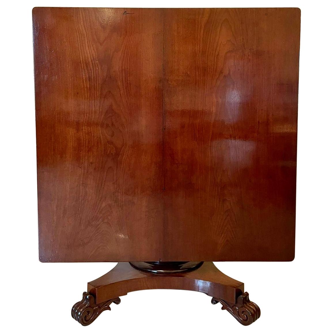 Table de centre de table William IV de grande qualité du 19ème siècle avec plateau en bois doré