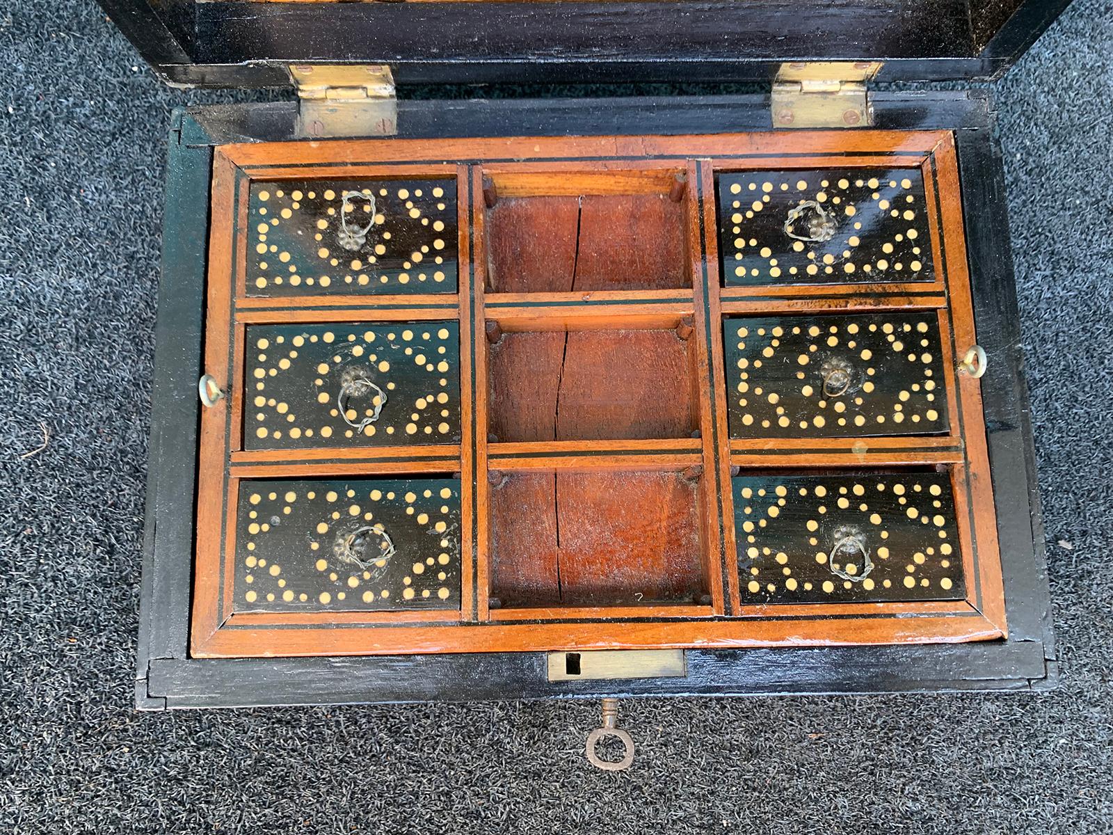19th Century Large Quill Game Box 10