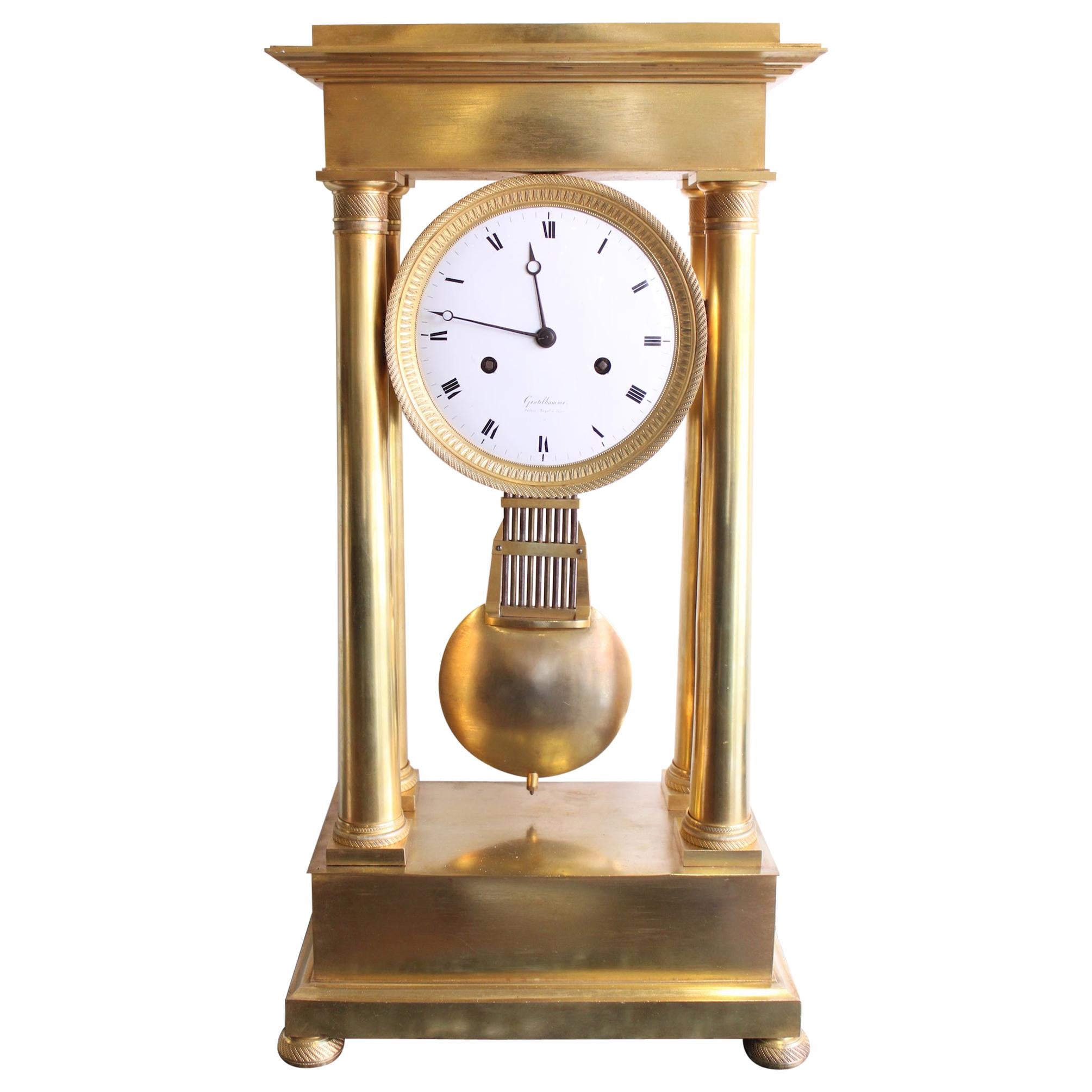 19th Century Large Regulator Clock For Sale