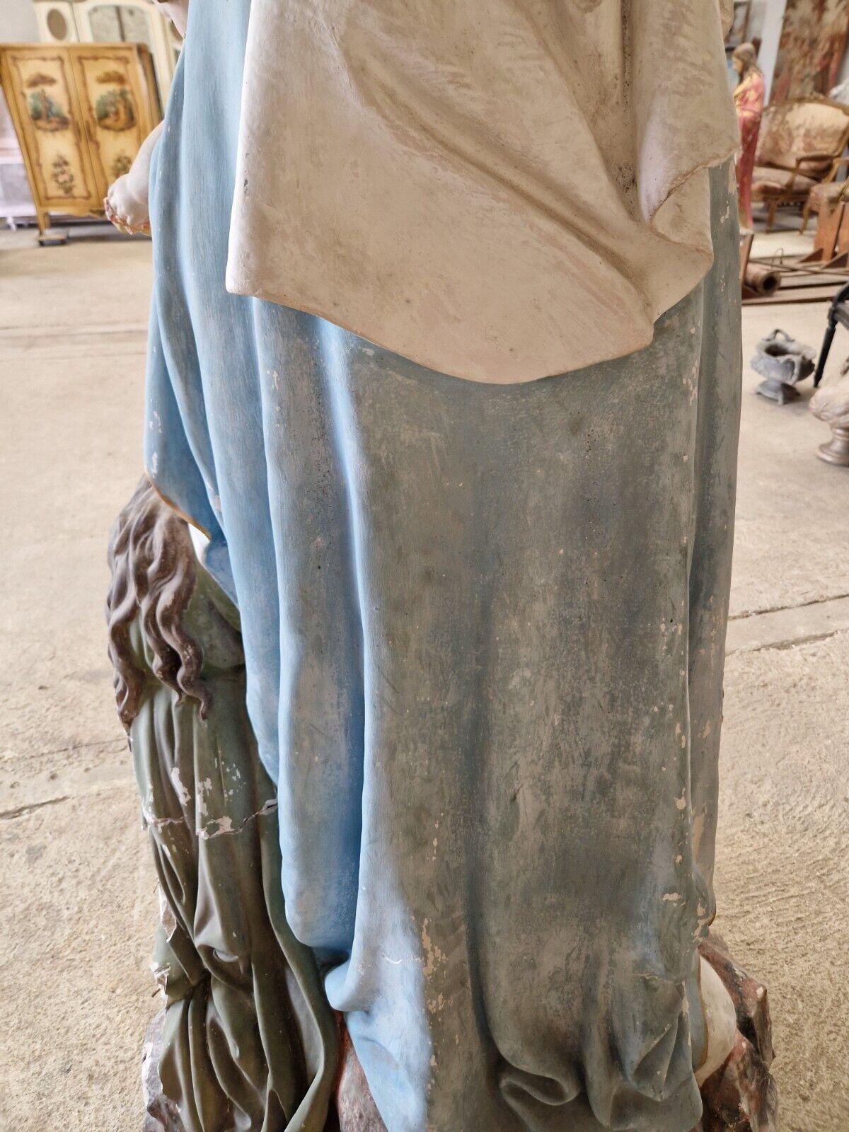 19th Century Large Religious Statue Our Lady of Purgatory   For Sale 3