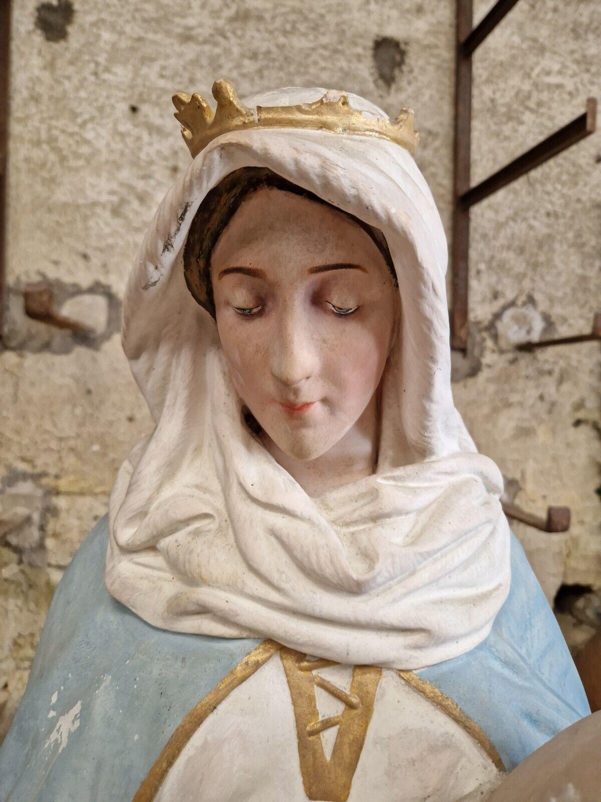 Große religiöse Statue unserer Lady of Purgatory aus dem 19. Jahrhundert   im Angebot 6