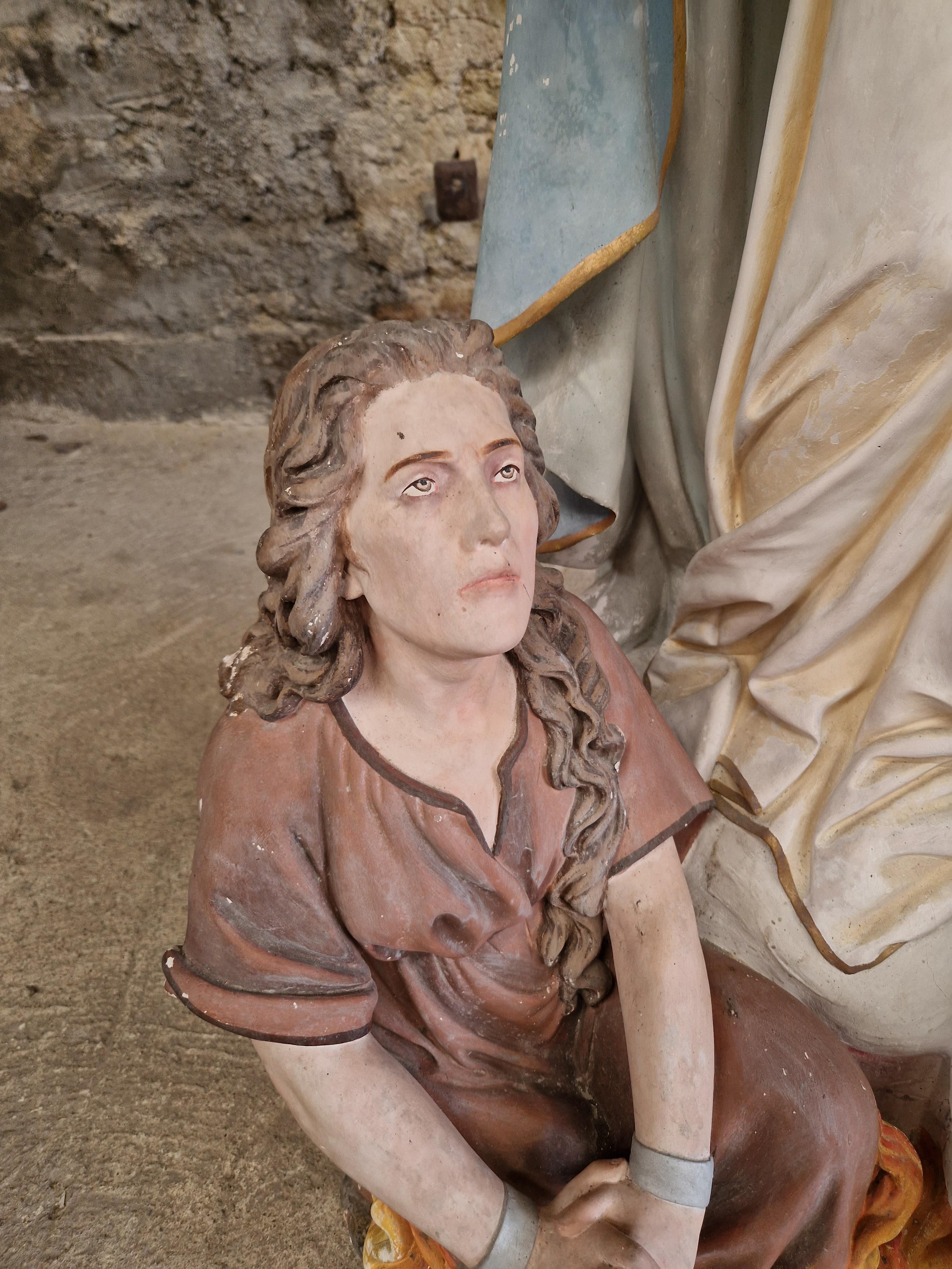 Große religiöse Statue unserer Lady of Purgatory aus dem 19. Jahrhundert   im Angebot 10