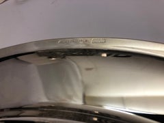 19th Century Large Rimmed Round Silver Plate/Salver