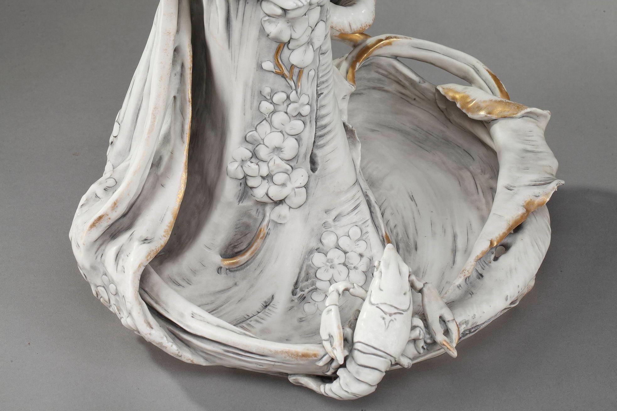 19th Century Large Royal Dux Porcelain Vase with Nymphs 8
