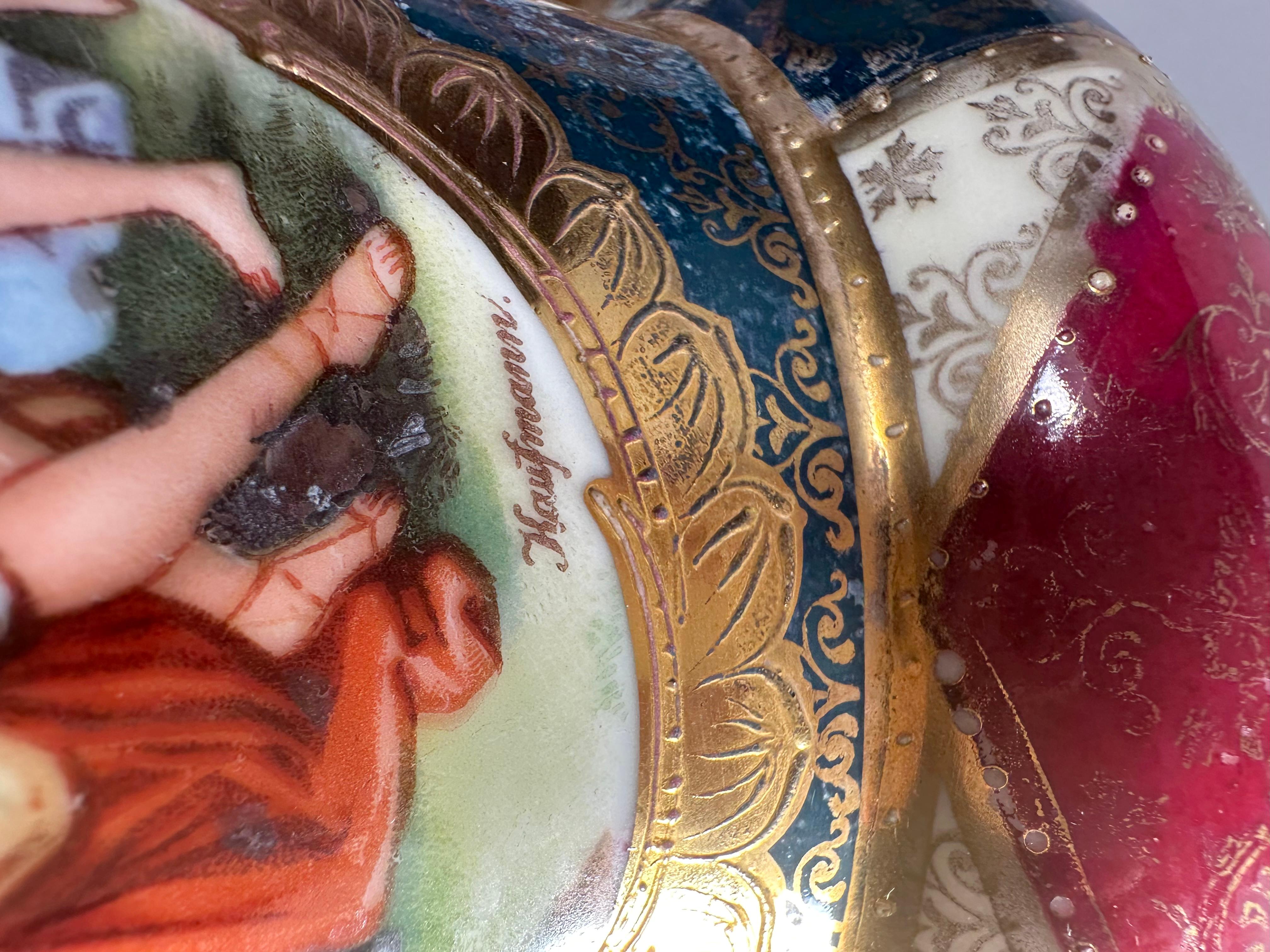 19th Century Large Royal Vienna Porcelain Urn. For Sale 4