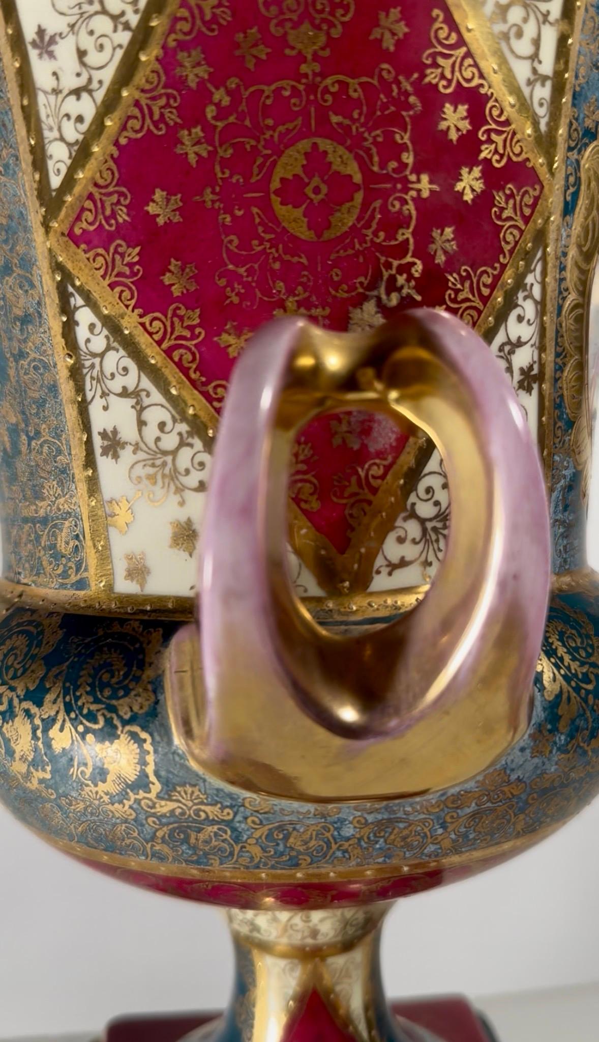 19th Century Large Royal Vienna Porcelain Urn. For Sale 5