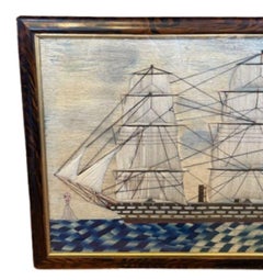 Lanterna da marinaio del XIX secolo di grandi dimensioni di una nave a triplo ponte della Deck Line