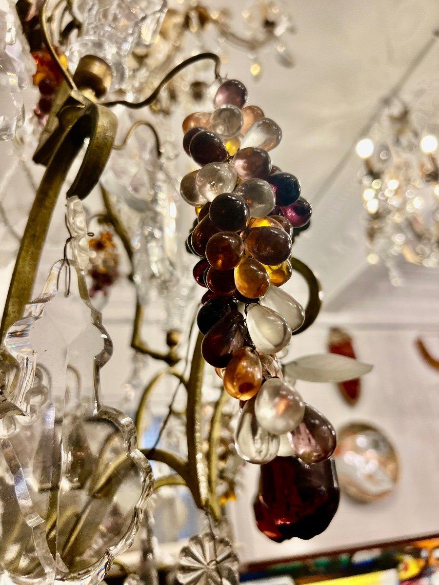 Grande lampadario di cristallo Saint Louis del XIX secolo con frutti in vendita 2