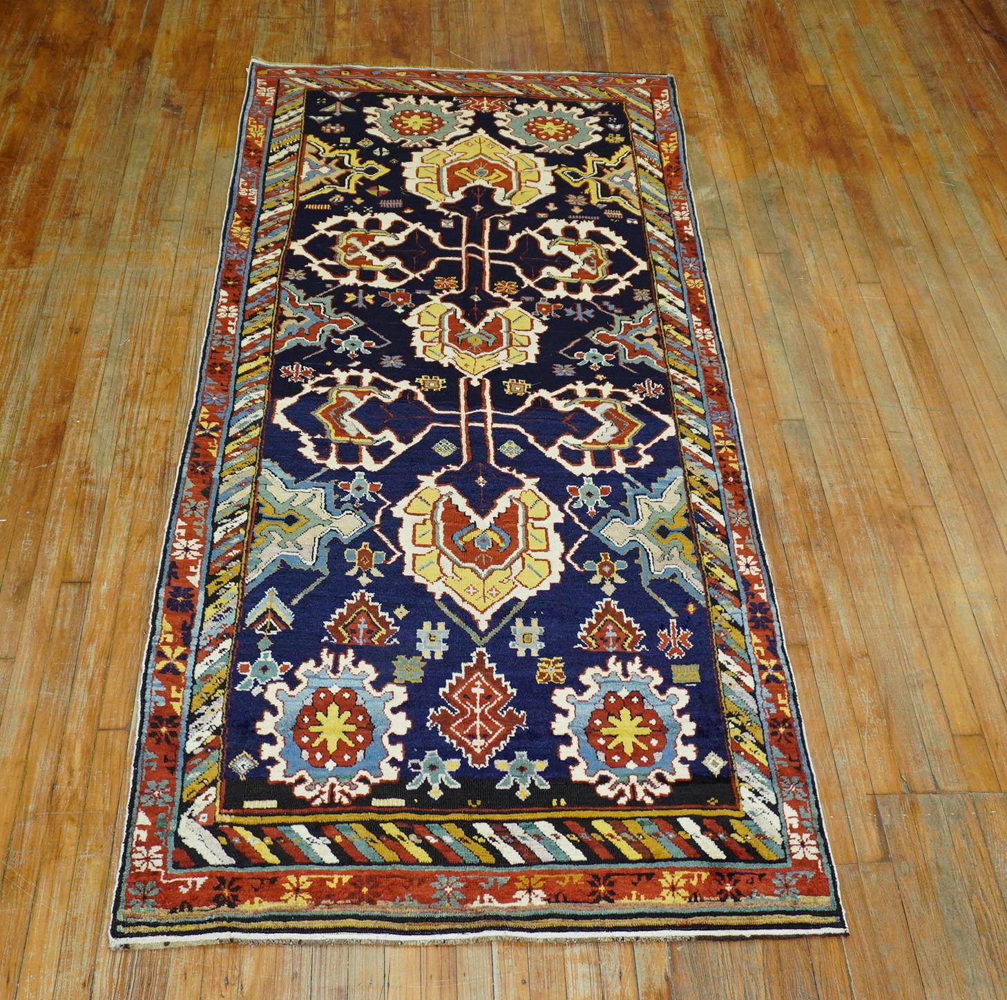 19th Century Large Scale Caucasian Shirvan Karaghashli Full Pile Rug For Sale 4