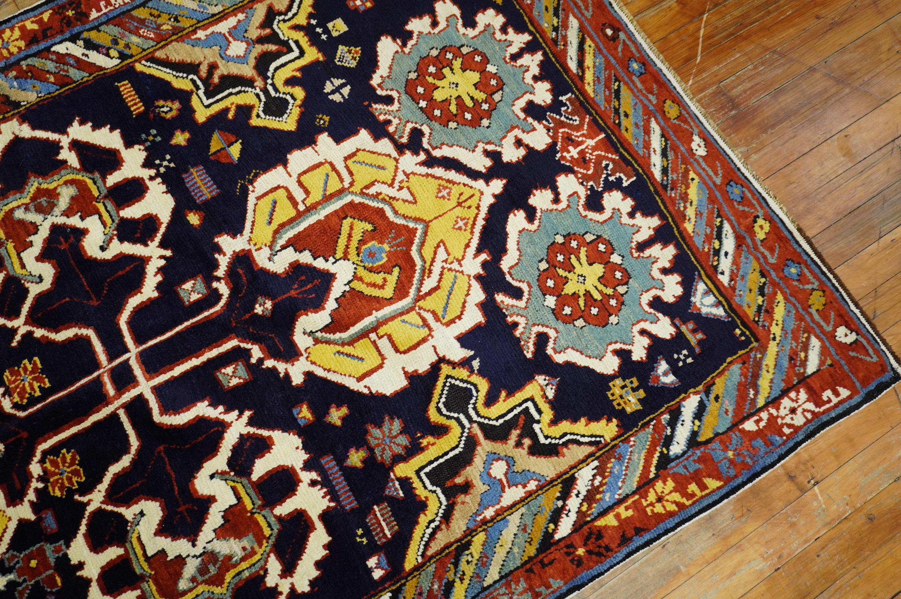 grand tapis caucasien Shirvan Karaghashli à poils longs du 19ème siècle Excellent état - En vente à New York, NY