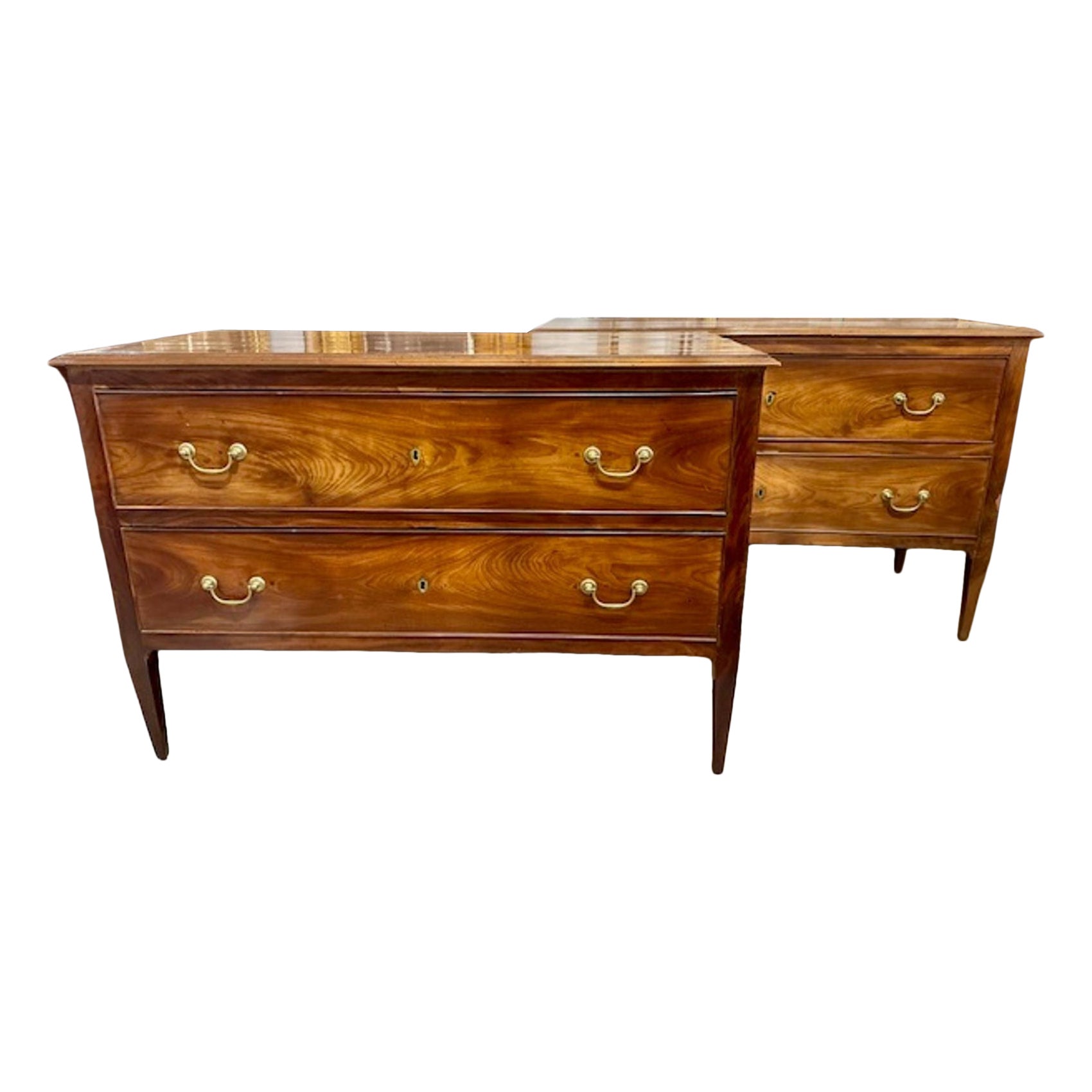 19th Century Large Scale English Mahogany Commodes