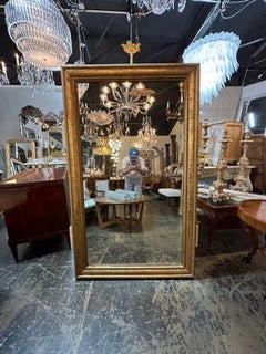 19th Century Large Scale French Transitional Gold Leaf Mirror