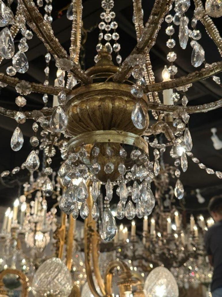 19th Century Large Scale Italian Crystal Pagoda Form Chandeliers 2