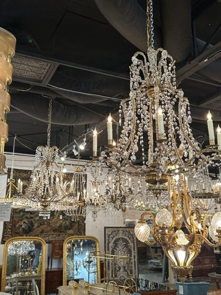 19th Century Large Scale Italian Crystal Pagoda Form Chandeliers 4