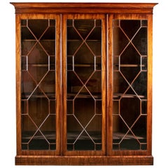 19th Century Large-Scale Mahogany Bookcase Cabinet