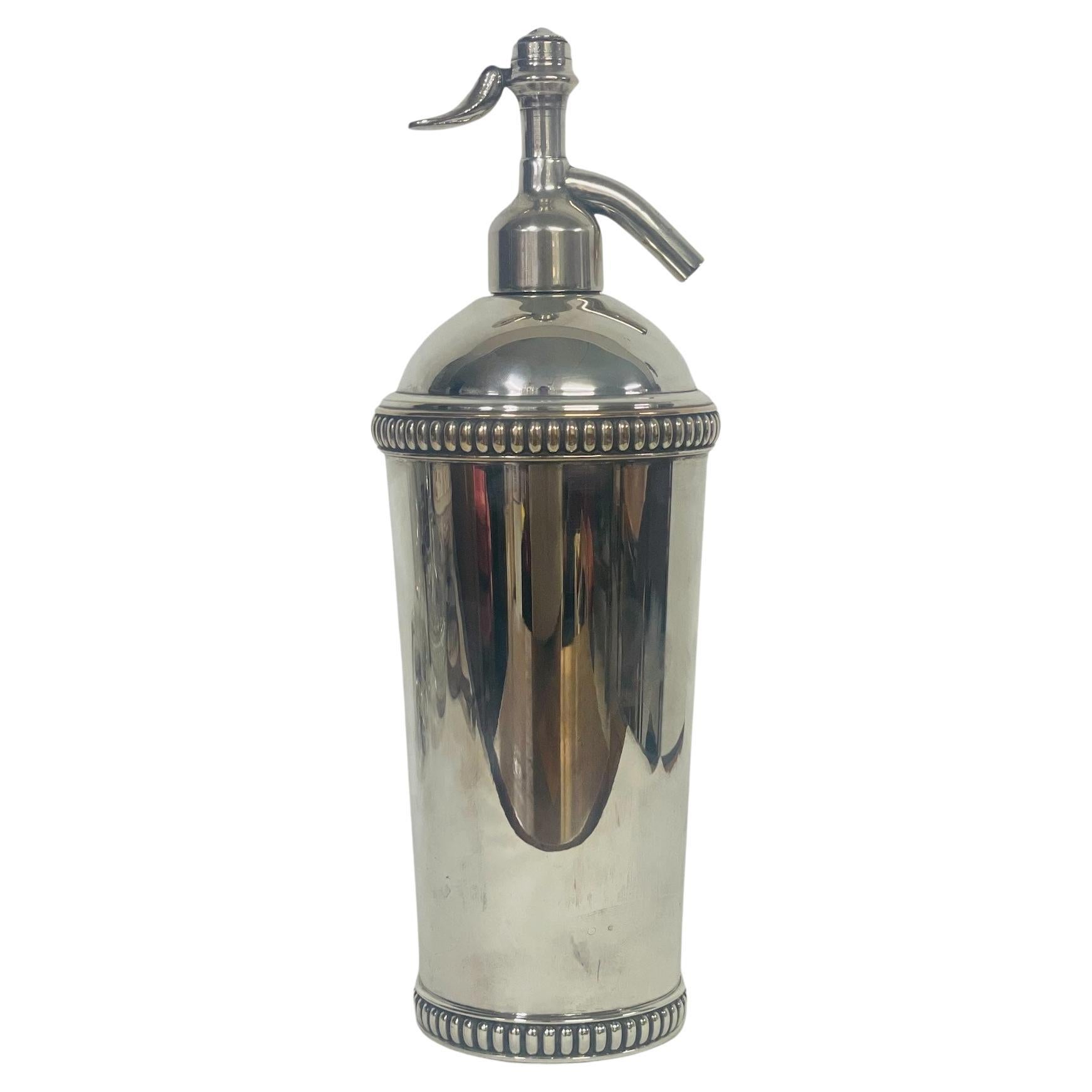 Outstanding Silver Plated Seltzer Syphon 19th Century