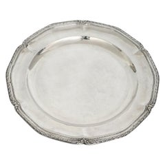 Grand plat en argent du 19ème siècle Emile Puiforcat Paris 1880 Silver 948