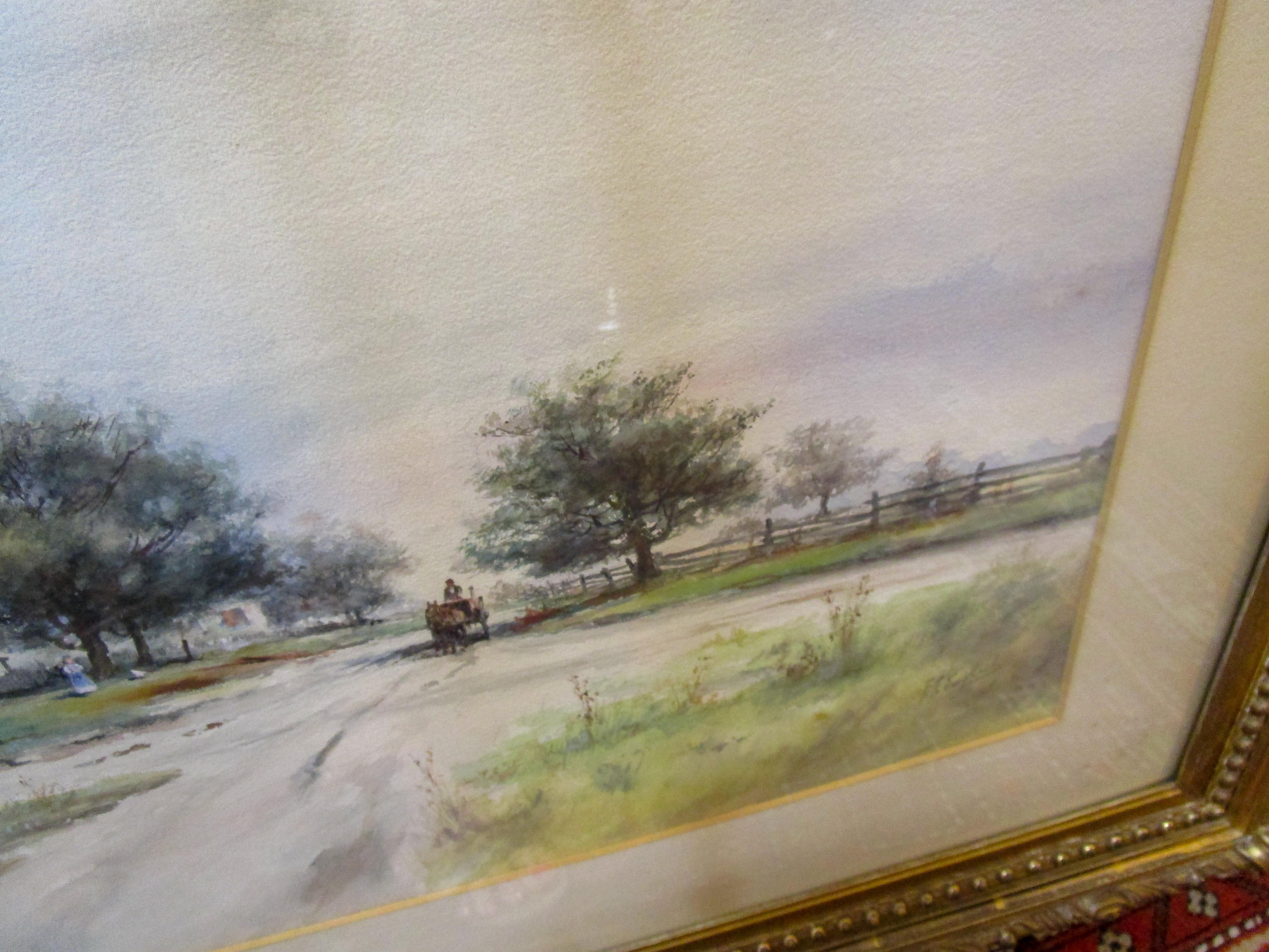 19th Century Large Size Framed Watercolor by American Painter Frank F. English 4