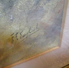 19th Century Large Size Framed Watercolor by American Painter Frank F. English