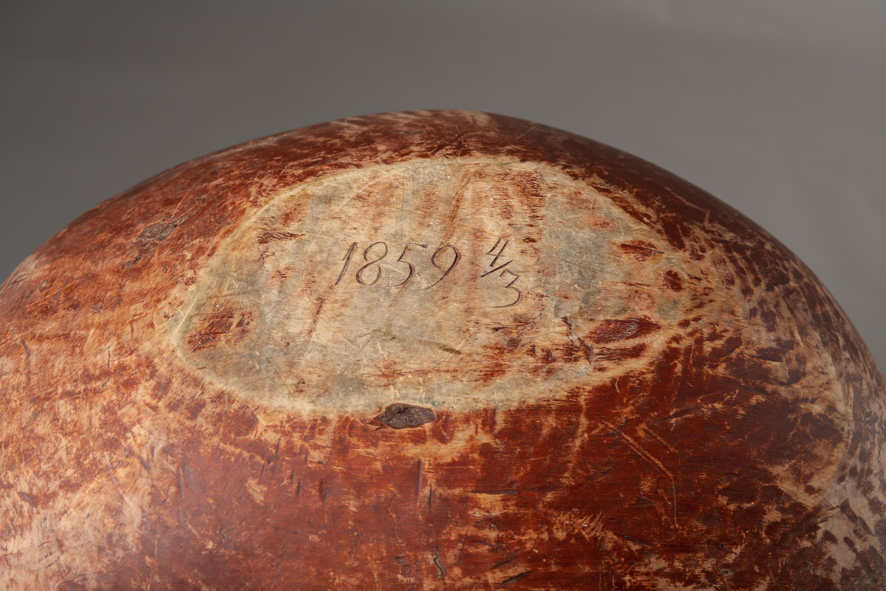 19th Century Large Swedish Genuine Wood Root Bowl 4