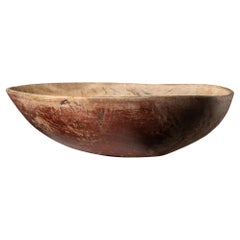19th Century Large Swedish Genuine Wood Root Bowl