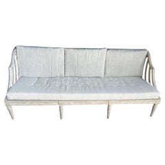 19th Century Large Swedish Gustavian Sofa with New Cushions