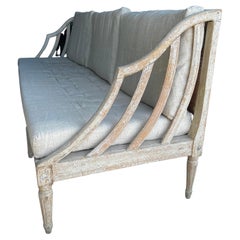 Antique 19th Century Large Swedish Gustavian Sofa with New Cushions