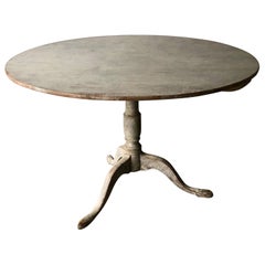 Antique 19th Century Large Swedish Pedestal Table