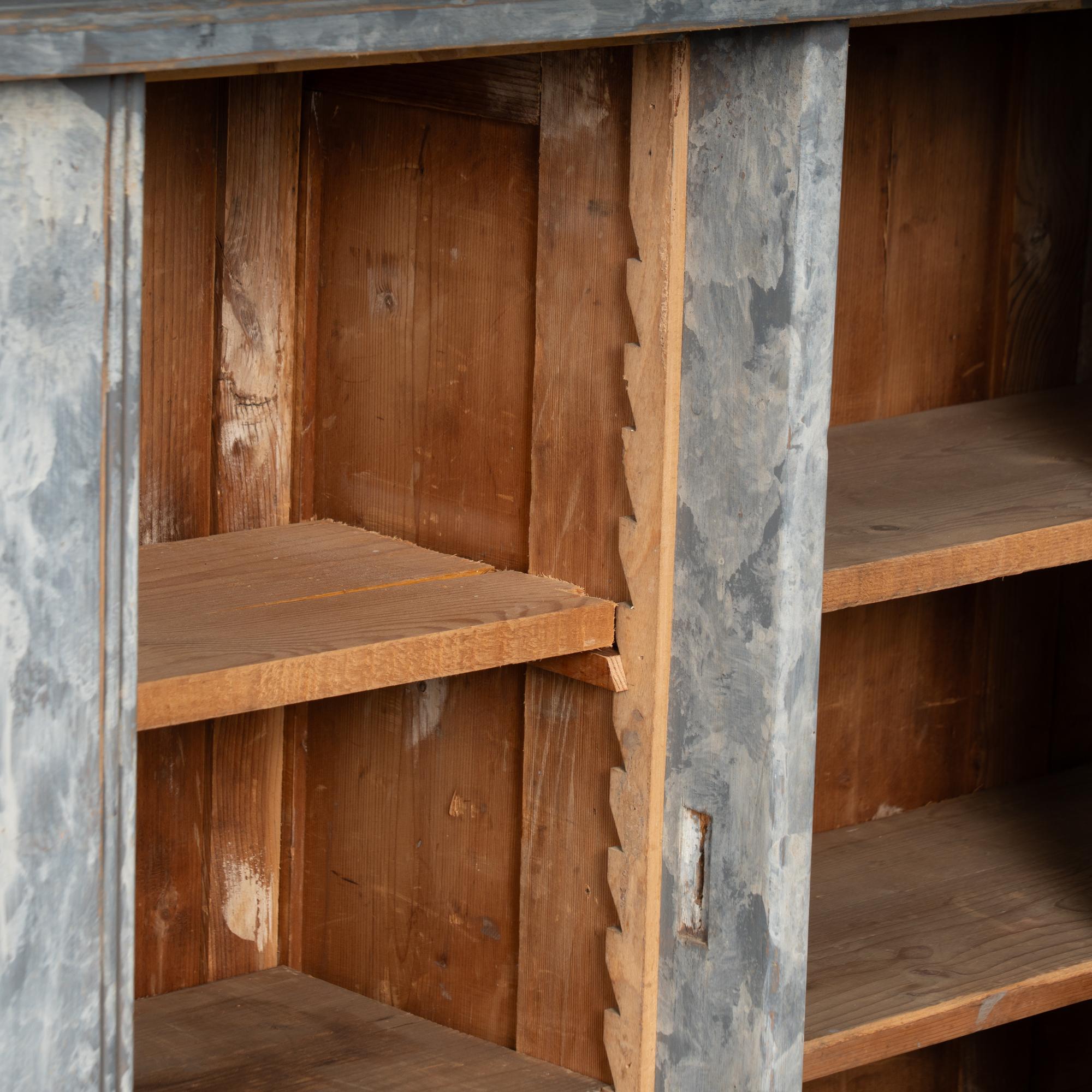 19th Century Large Swedish Pine Display Cabinet Bookcase For Sale 5