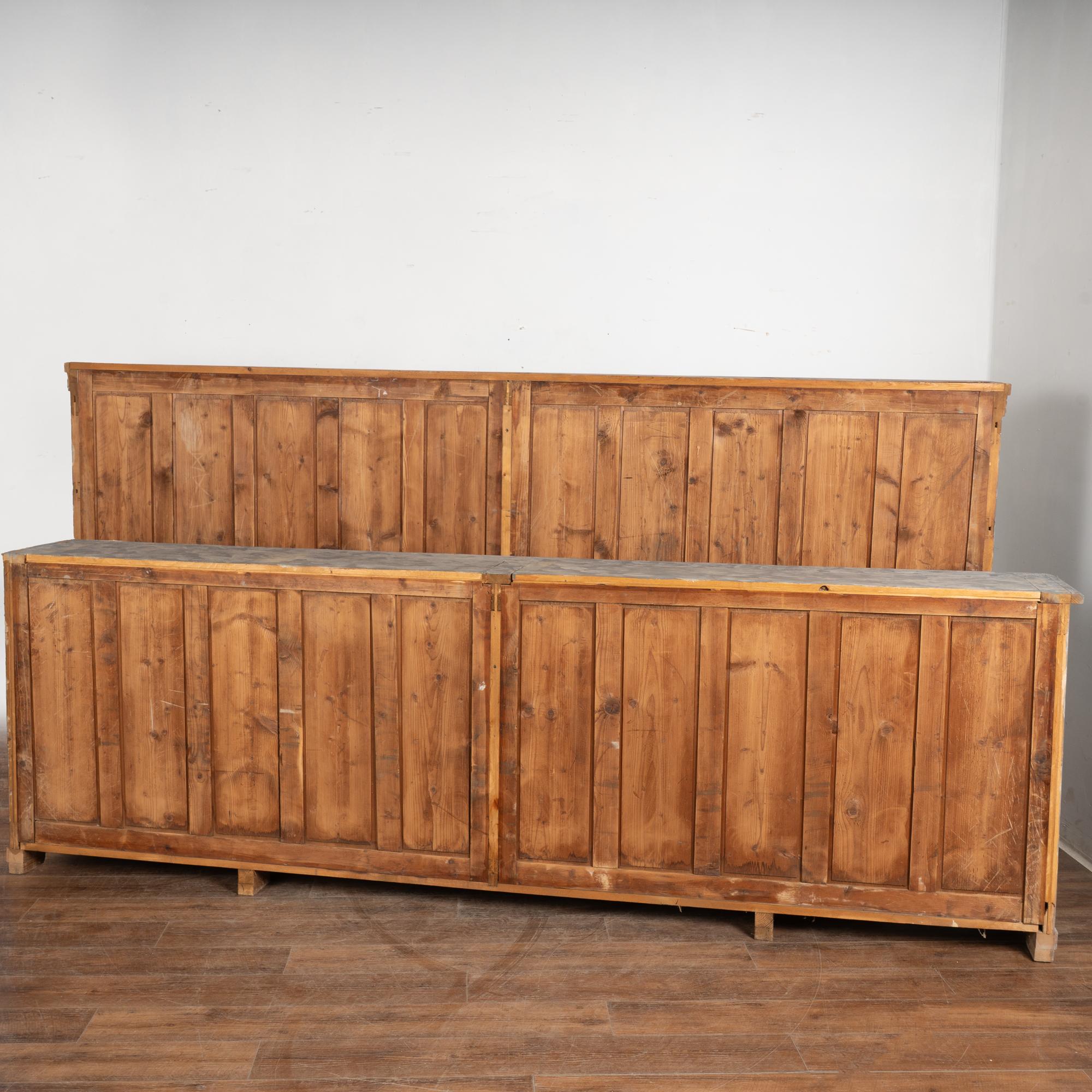 19th Century Large Swedish Pine Display Cabinet Bookcase For Sale 6
