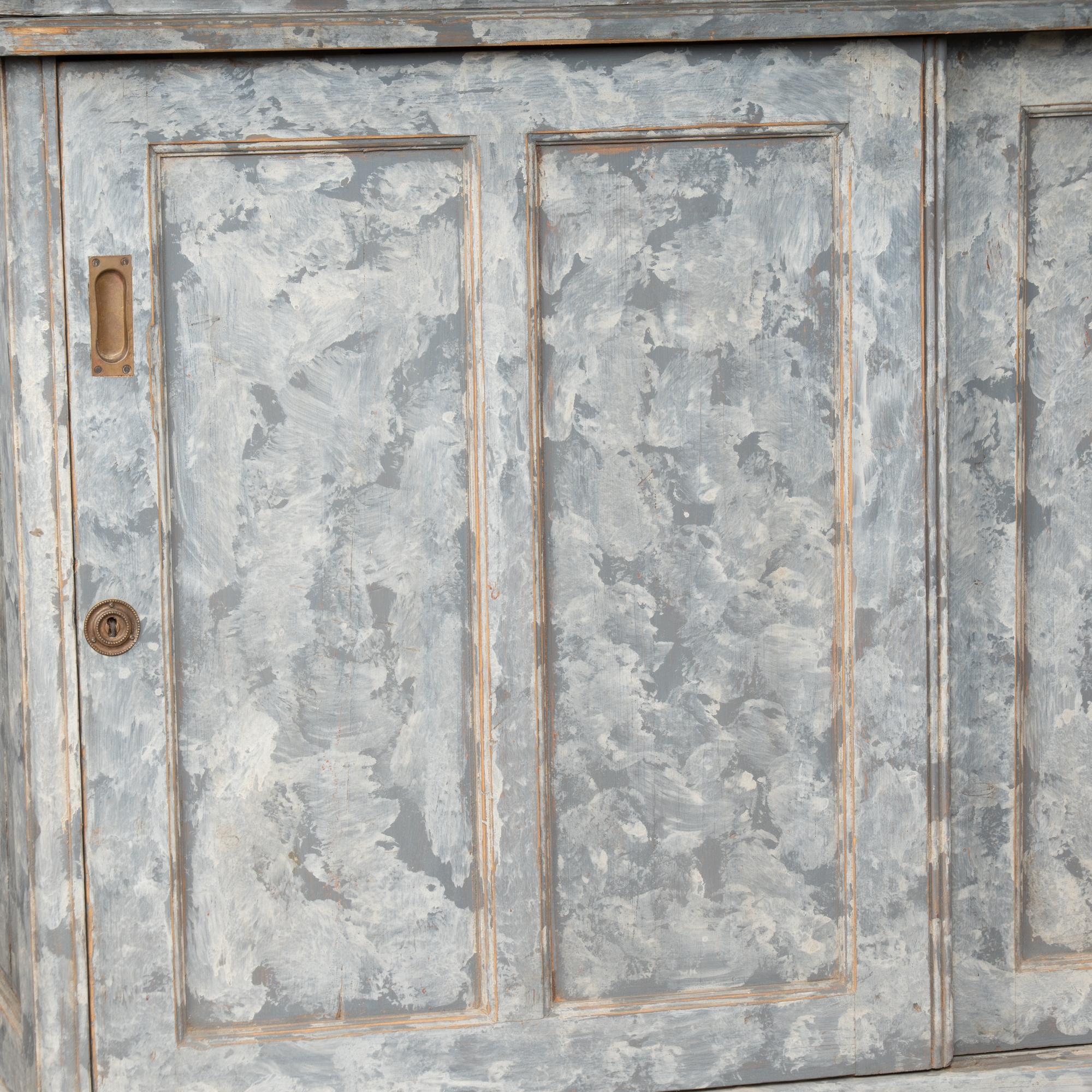 19th Century Large Swedish Pine Display Cabinet Bookcase For Sale 4