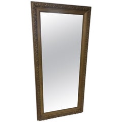 19th Century Large Tall Victorian Gessoed Mirror