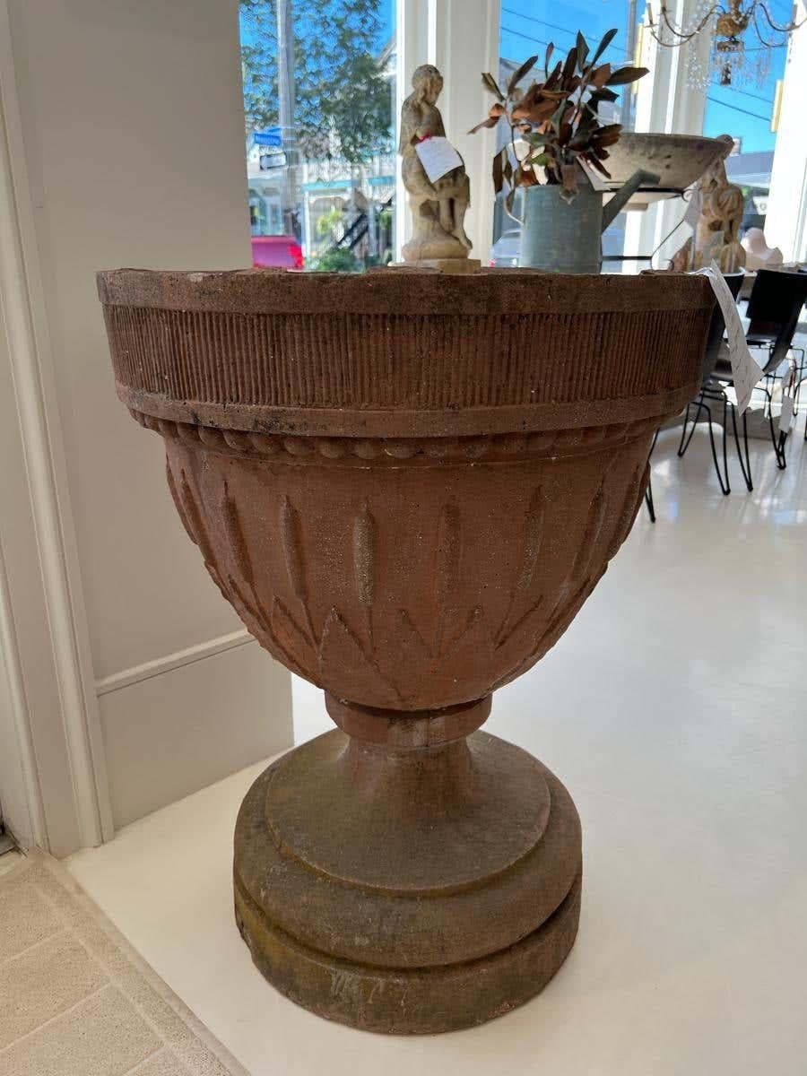 19th Century Large Terracotta Jardiniere In Fair Condition In New Orleans, LA