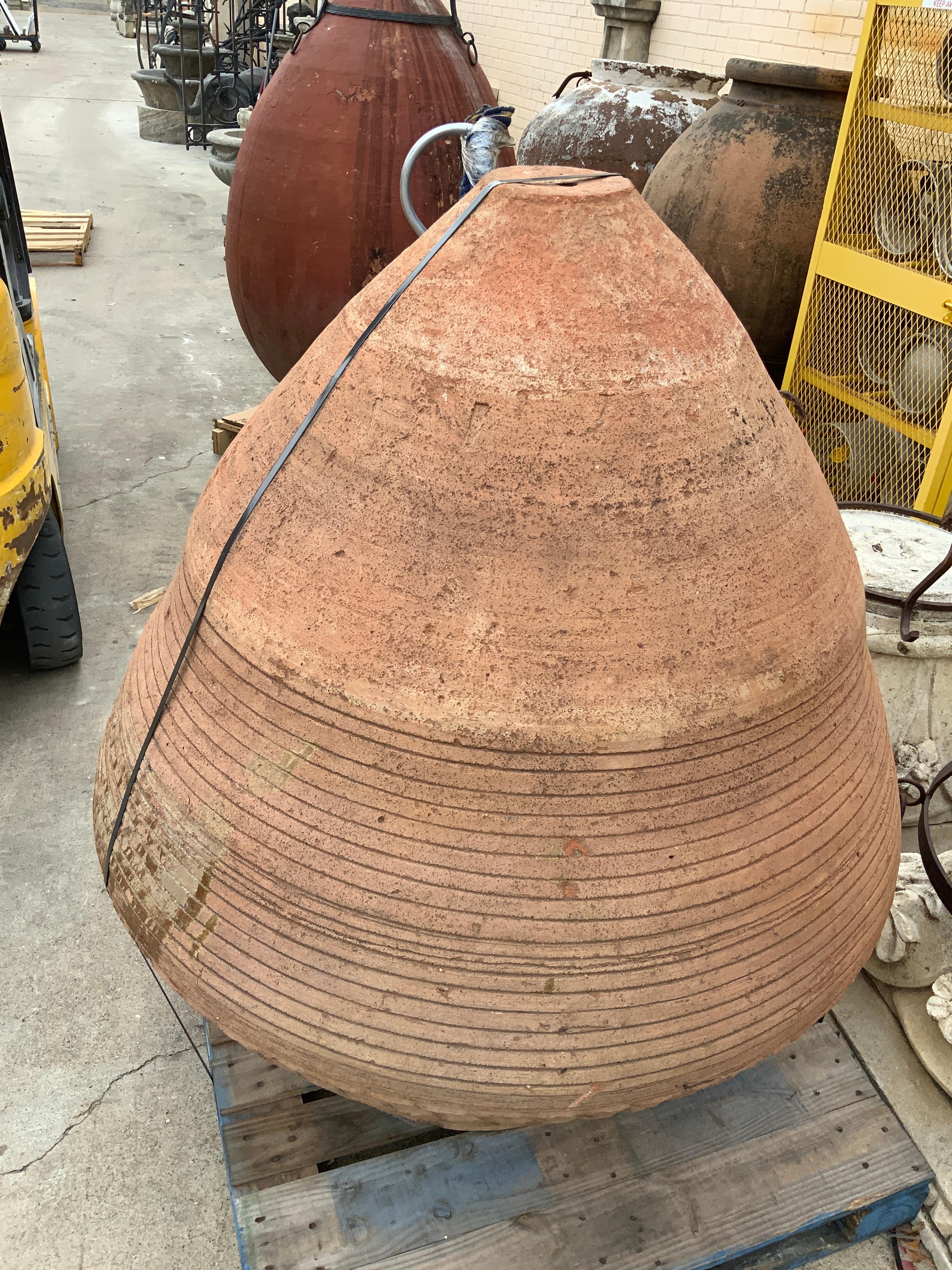 19th Century Large Terracotta Vessel from Greece In Good Condition For Sale In Dallas, TX