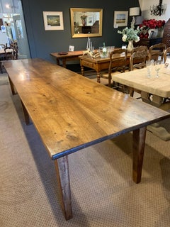 19th Century Large Walnut Farmhouse Table