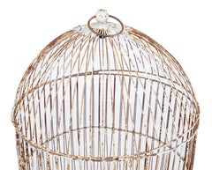19th Century Large Wire Frame Decorative Bird Cage
