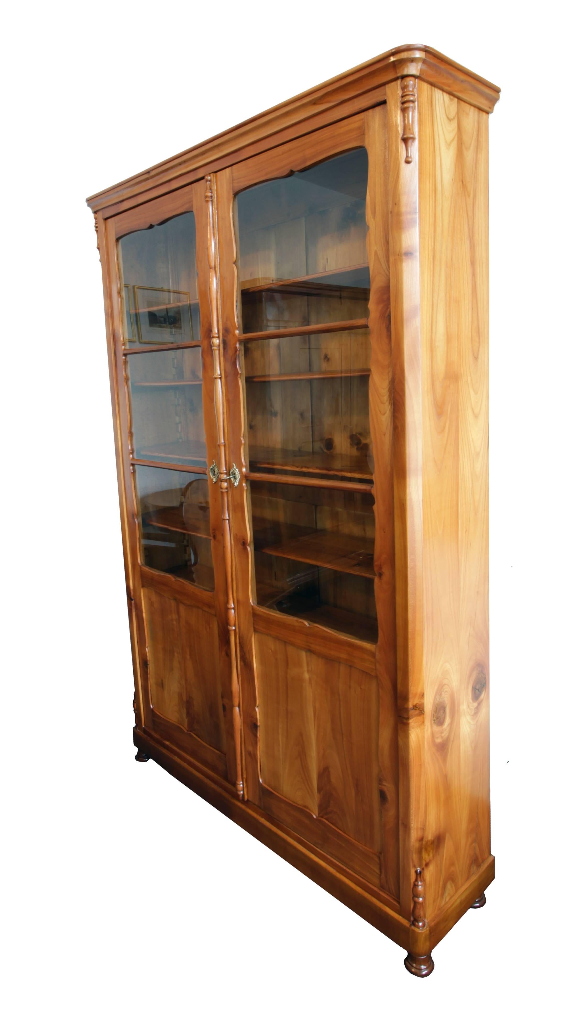 Louis Philippe 19th Century Late Biedermeier Cherrywood Bookcase from Germany