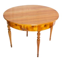 19th Century Late Biedermeier Demi Lune Fold-Out Cherry Table