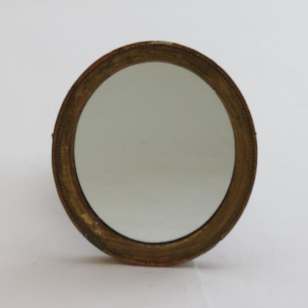 English 19th Century Late Georgian Oval Gilt Wall Mirror Circa 1830s For Sale